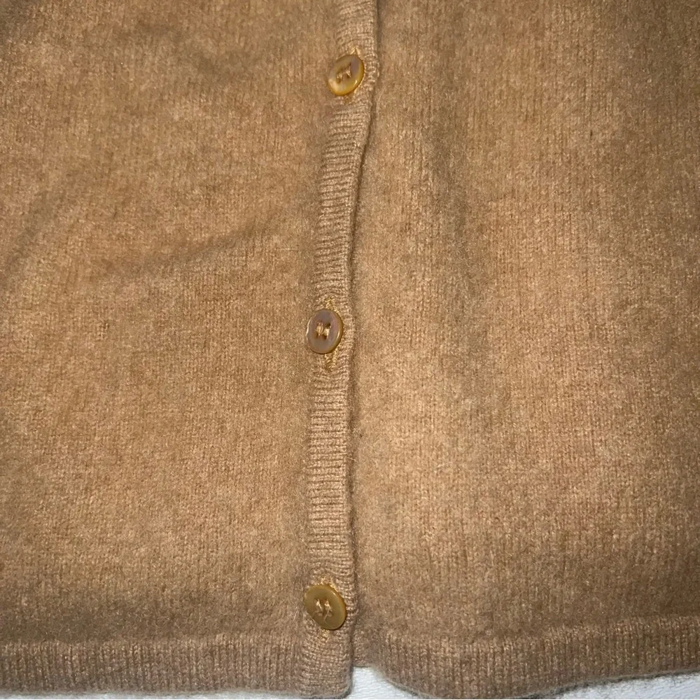 Preview International Women’s Camel Cashmere V-Neck Button Up Cardigan Sz XL